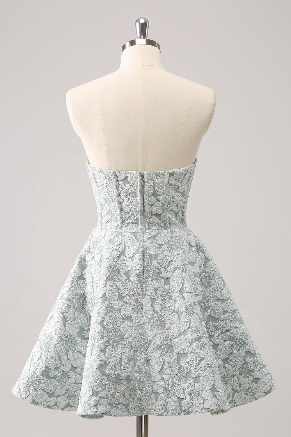 Cute Grey Green A Line Sweetheart Corset Short Homecoming Dress