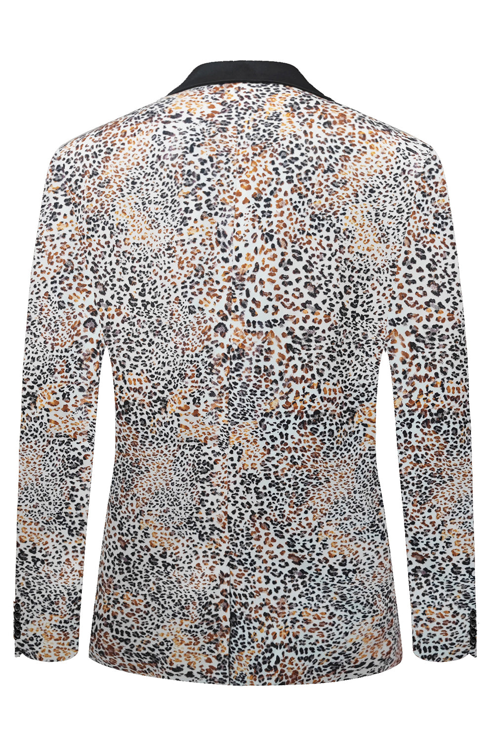 Men’s Leopard Printed Notched Lapel Blazer