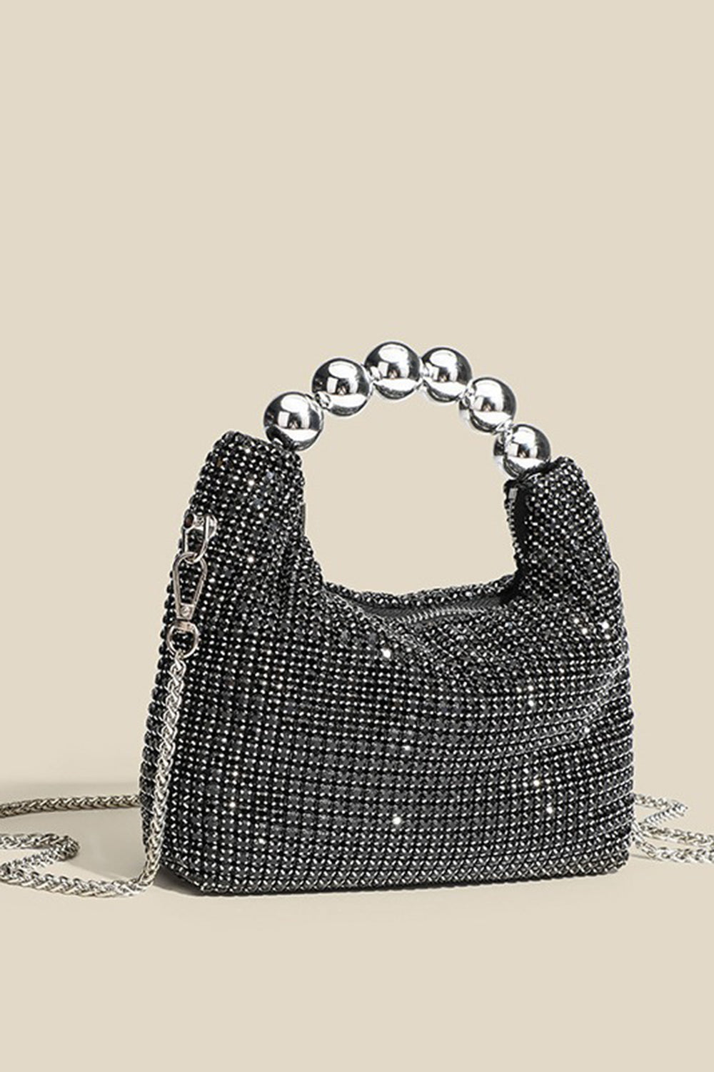 Sparkling Banquet Bag Diamond Handbag Boston Bag Pearl Hand Bracelet Crossbody Bag