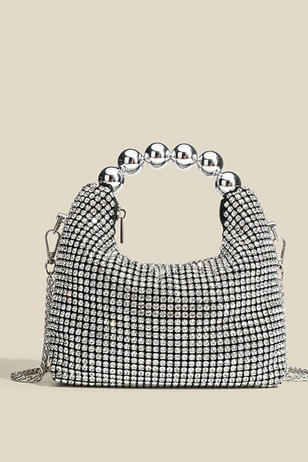 Sparkling Banquet Bag Diamond Handbag Boston Bag Pearl Hand Bracelet Crossbody Bag