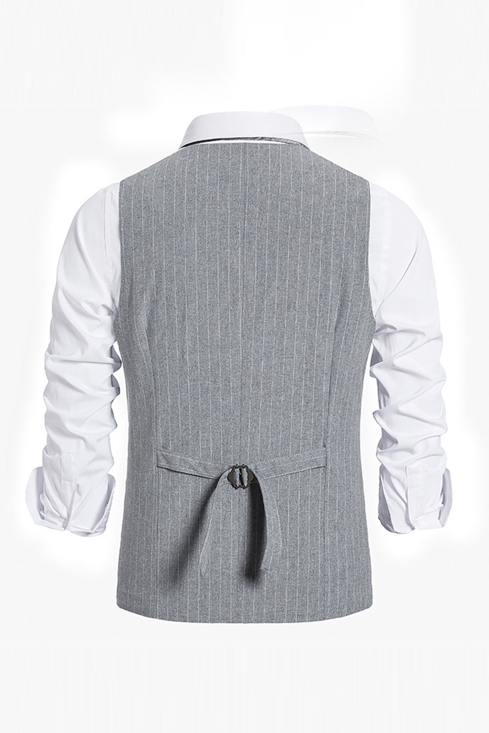 Men’s Single Breasted Slim Fit Striped Suit Vest