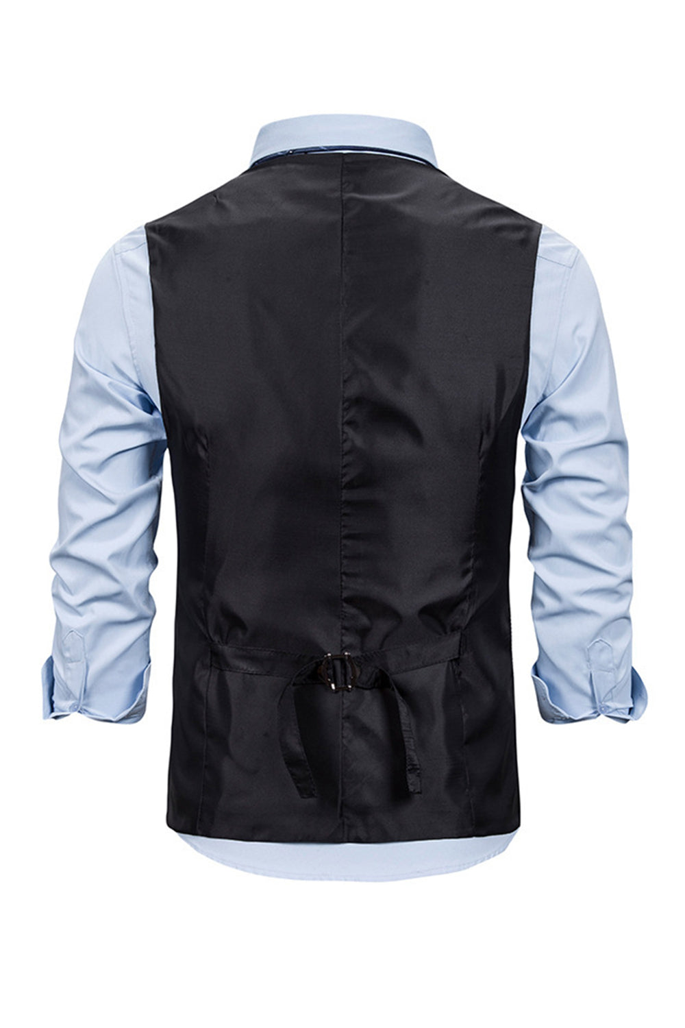 Men’s V Neck Single Breasted Grey Casual Vest