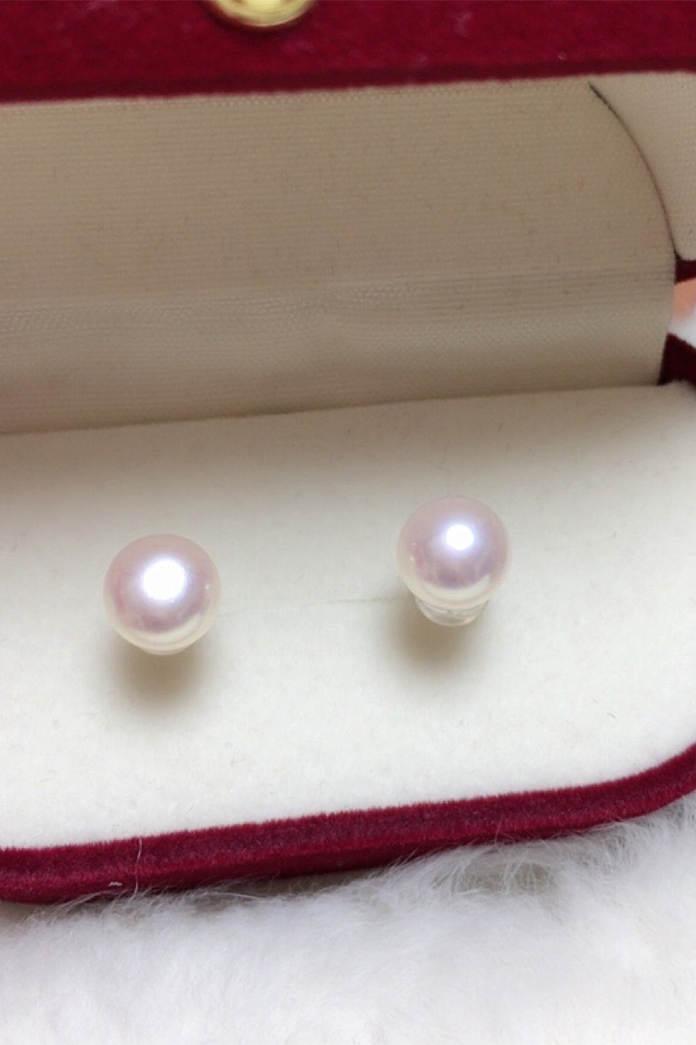 White Beaded Pearl Wedding Party Earrings